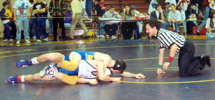 Willy Hogue wrestling at the Central Invitational